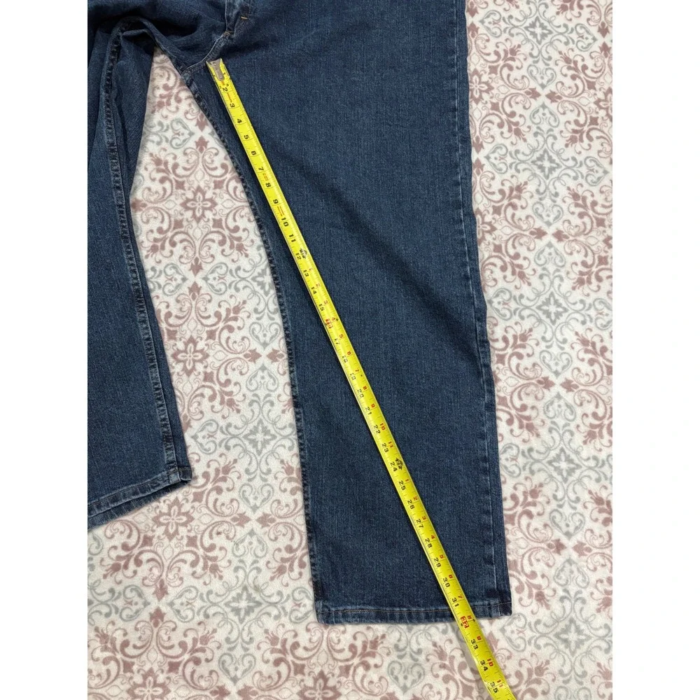 Wrangler Regular Fit Comfort Flex Waist Jeans Mens 48x30 Blue Denim 96CFWSW